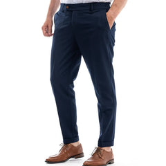 HEARUJOY  -  Fashion Suit Pants Pants For Men Business Casual Mid Waist Button Straight Trousers Spring Summer Hanging Breathable Pant