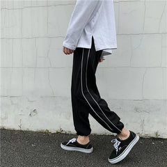 Hearujoy Black Casual Pants Men Fashionable Oversized Sports Pants Men Streetwear Hip-hop Loose Wide Leg Pants Mens Joggers Trousers