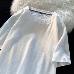 HEARUJOY  -  Summer Tops For Men Fashionable Tops Loose Fit Casual Tops Slightly Stretchy Solid Pattern Summer Wear