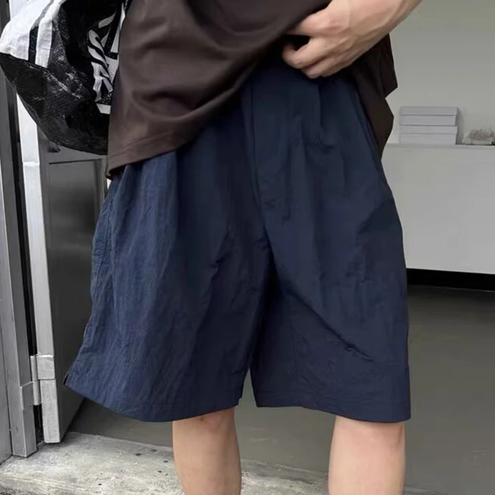 HEARUJOY  -  Beach Wear XL 2XL Casual Summer Pants Summer Breathable Shorts Gym Jogger Quick Drying Shorts Elastic Waist Knee Length