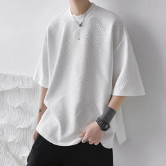 HEARUJOY  -  Summer Short Sleeved T-shirt Men Oversized Fashion Casual Round Neck T Shirt Men Streetwear Hip-hop Loose T Shirt Mens Top M-3XL