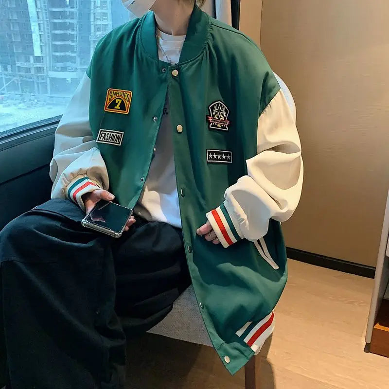 HEARUJOY  -  Jacket Men Spring and Autumn Large Size New Handsome Autumn Baseball Uniform Casual Jacket
