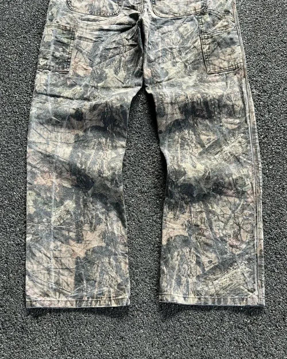 Hearujoy High Quality Retro Oversize Cargo Denim Y2k Camouflage Jeans Pants Fashion Men Clothing Straight Leg Wide Leg Jeans Streetwear