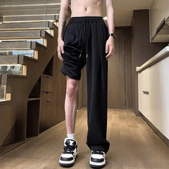 Hearujoy Trousers Male Sports Pants Straight Draped Wide Leg Autumn And Winter Original Hot Original Hot Luxury Retro Men's Sweatpants