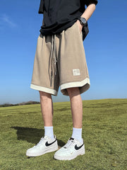 HEARUJOY  -  Summer Men's Sweat Shorts Plus Size 8XL 7XL 6XL Drawstring Elastic Waist Loose Fit Straight Daily Knit Casual Sport Shorts