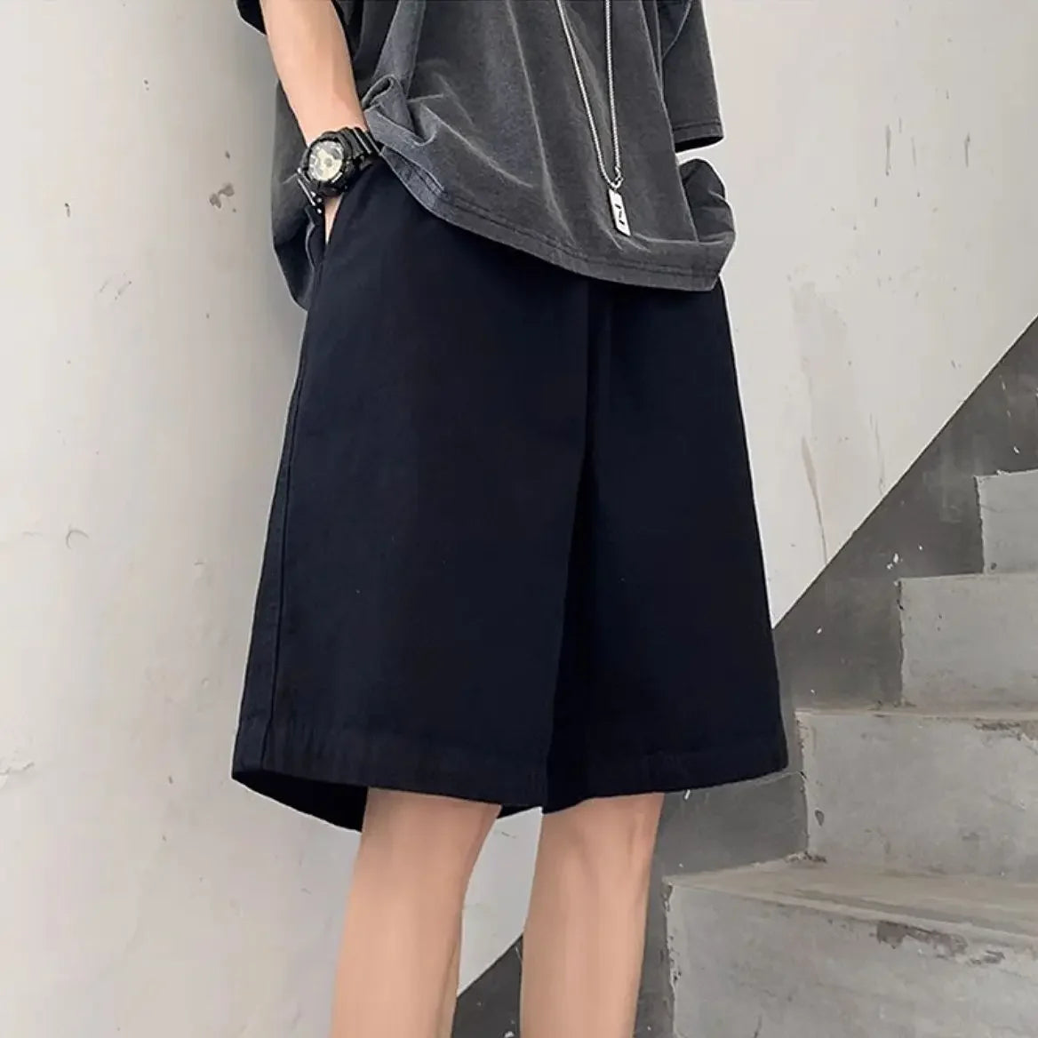 HEARUJOY  -  Drawstring Wide with Pockets Loose Man Short Pants Baggy Designer Thin Essential Xxl Ice Summer Casual in Bulk Xl Shorts for Men
