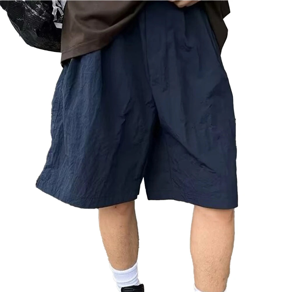 HEARUJOY  -  Beach Wear XL 2XL Casual Summer Pants Summer Breathable Shorts Gym Jogger Quick Drying Shorts Elastic Waist Knee Length