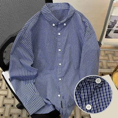 HEARUJOY  -  Button Up Shirt Mens Casual Tops Casual Gatherings Casual All Season Wear Daily Wear Lightweight Material Loose Fit Design