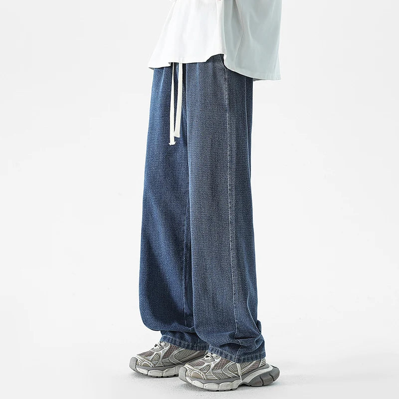 HEARUJOY  -  Men's Outdoor High-quality Casual Pants Are Comfortable Versatile Breathable Fashionable and Trendy Men's Straight Leg Jeans