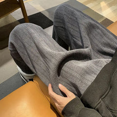 HEARUJOY  -  Japanese Retro Texture Casual Pants Men's Spring Autumn New Straight-leg Sweatpants Loose Trendy Brand Drapey Wide-leg Trousers