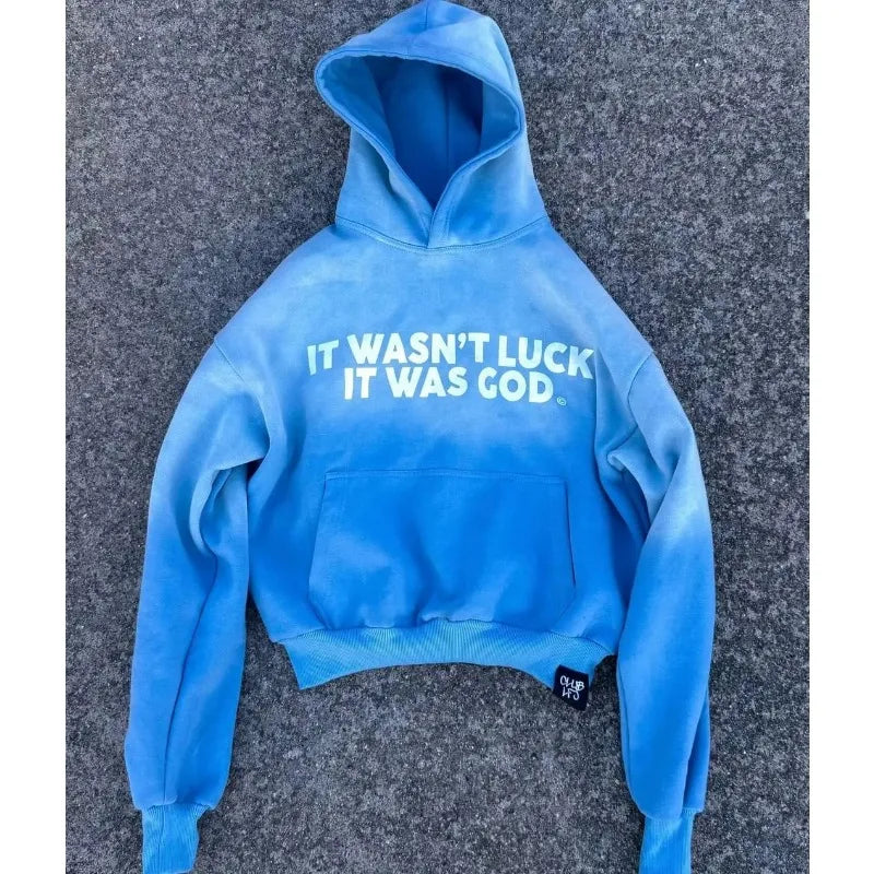Hearujoy Harajuku New Y2k Tops women Clothing Vintage Streetwear God Letter Printed Hoodies Women Oversized Street baggy Sweatshirts