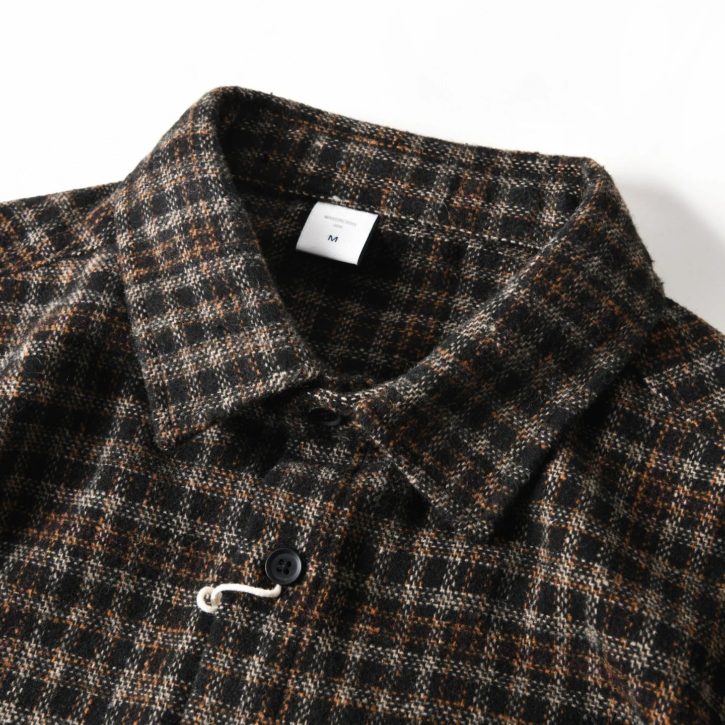 HEARUJOY  -  Autumn Winter American-style Brushed Fleece Skin-friendly Warm Breathable Loose-fit Casual Turn-collar Check Plaid Shirt for Men