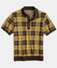 HEARUJOY  -  British Style Luxury Plaid Jacquard Knitted Polo Shirt For Men High Quality Short Sleeve Tops Spring Summer Fashion Kint Tshirts
