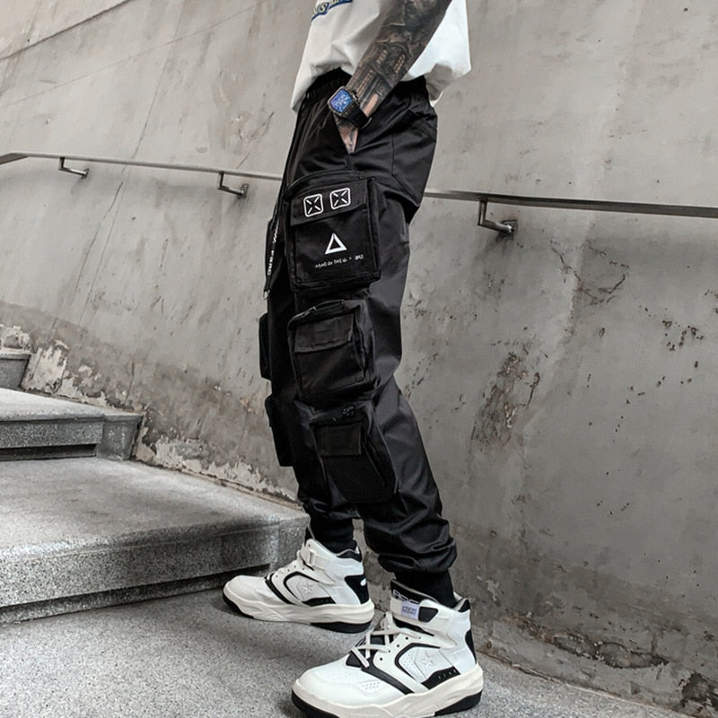 Hearujoy Hip Hop Tactical Cargo Pants Men Multi Pocket Joggers Trousers Autumn Functional Elastic Waist Fashion Streetwear Pant