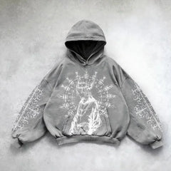 Hearujoy New goth streetwear sweatshirt hoodie demon girl print harajuku y2k tops oversized goth hoodies women couples gothic clothes