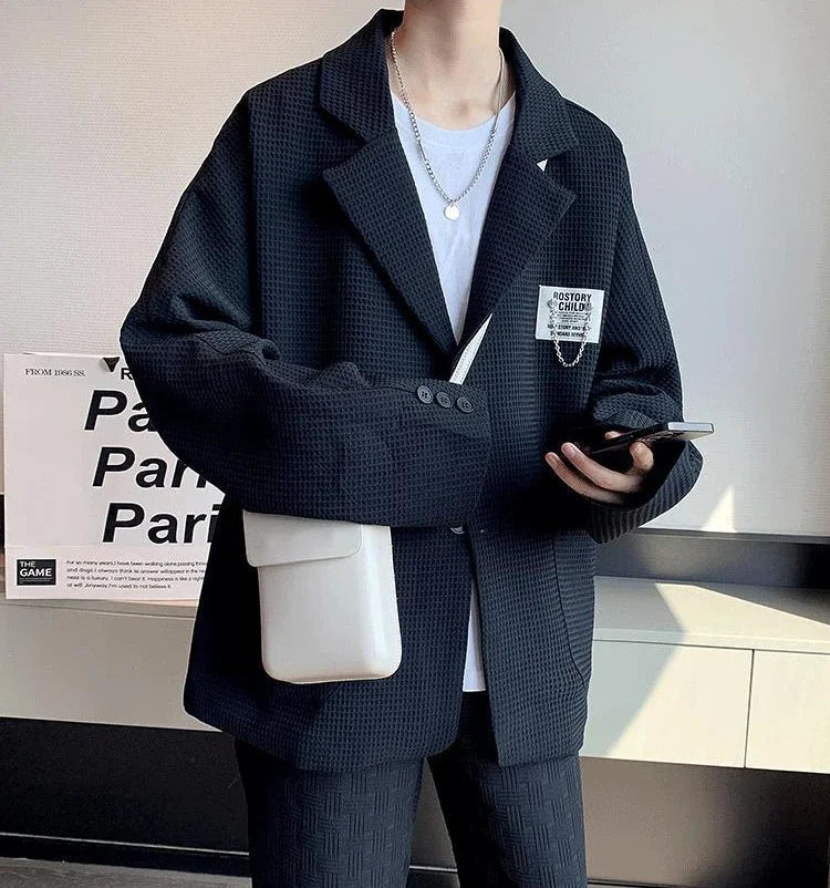 HEARUJOY  -  Party Men's Suit Jackets Oversize Plus Big Size Male Blazer Coat Single Breasted Clothing Fashion 2024 Elegant Premium