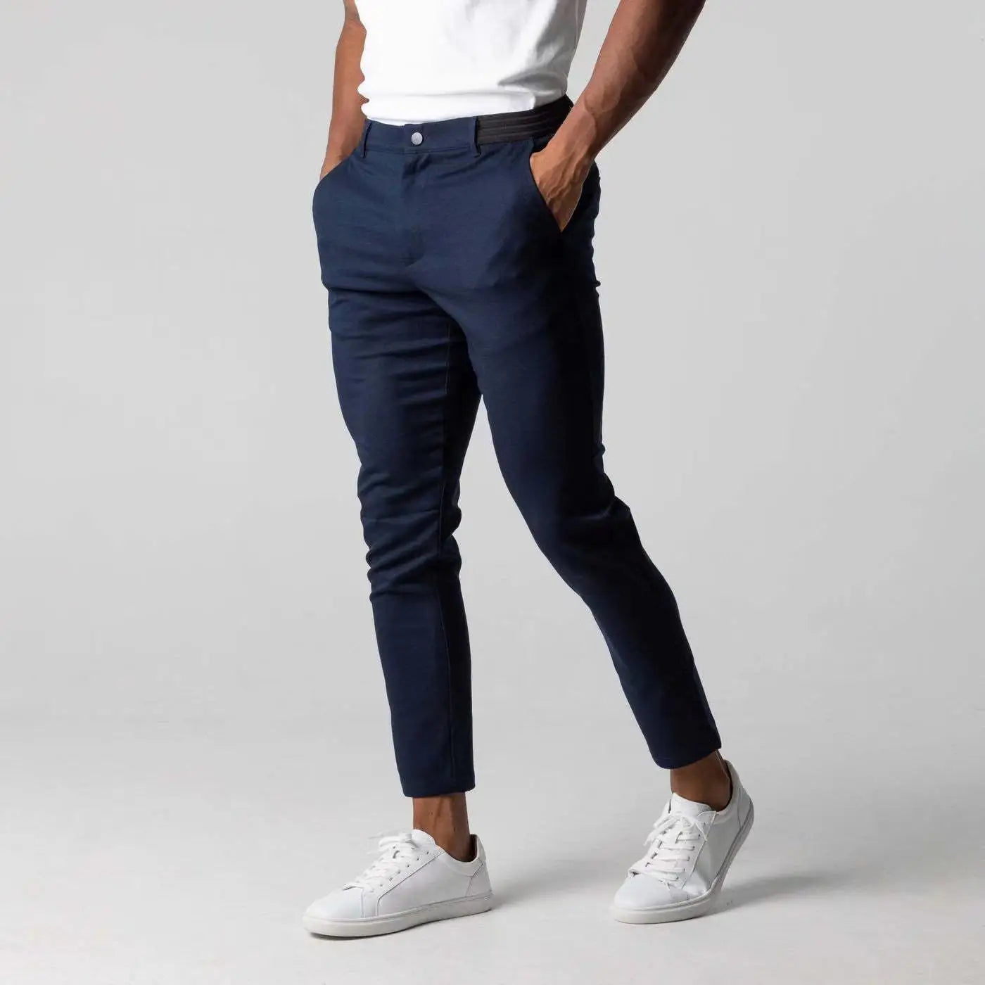 HEARUJOY  -  Spring Autumn Mens Business Casual Pants Elasticity Slim Fit Straight Long Trousers High Quality Fashion Youth Pants Versatile