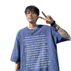 HEARUJOY  -  T Shirt Oversized Cotton For Men White Men's Letter Print T-shirts Men 5XL Casual Wear Summer Tee Shirts Big Size Clothing