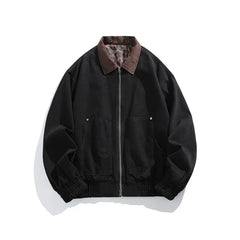 HEARUJOY  -  Men's Jacket Men's Workwear Collared Outerwear Vintage Pure Cotton Leopard Print Detroit Jacket Mens Leather Bomber Jacket Denim
