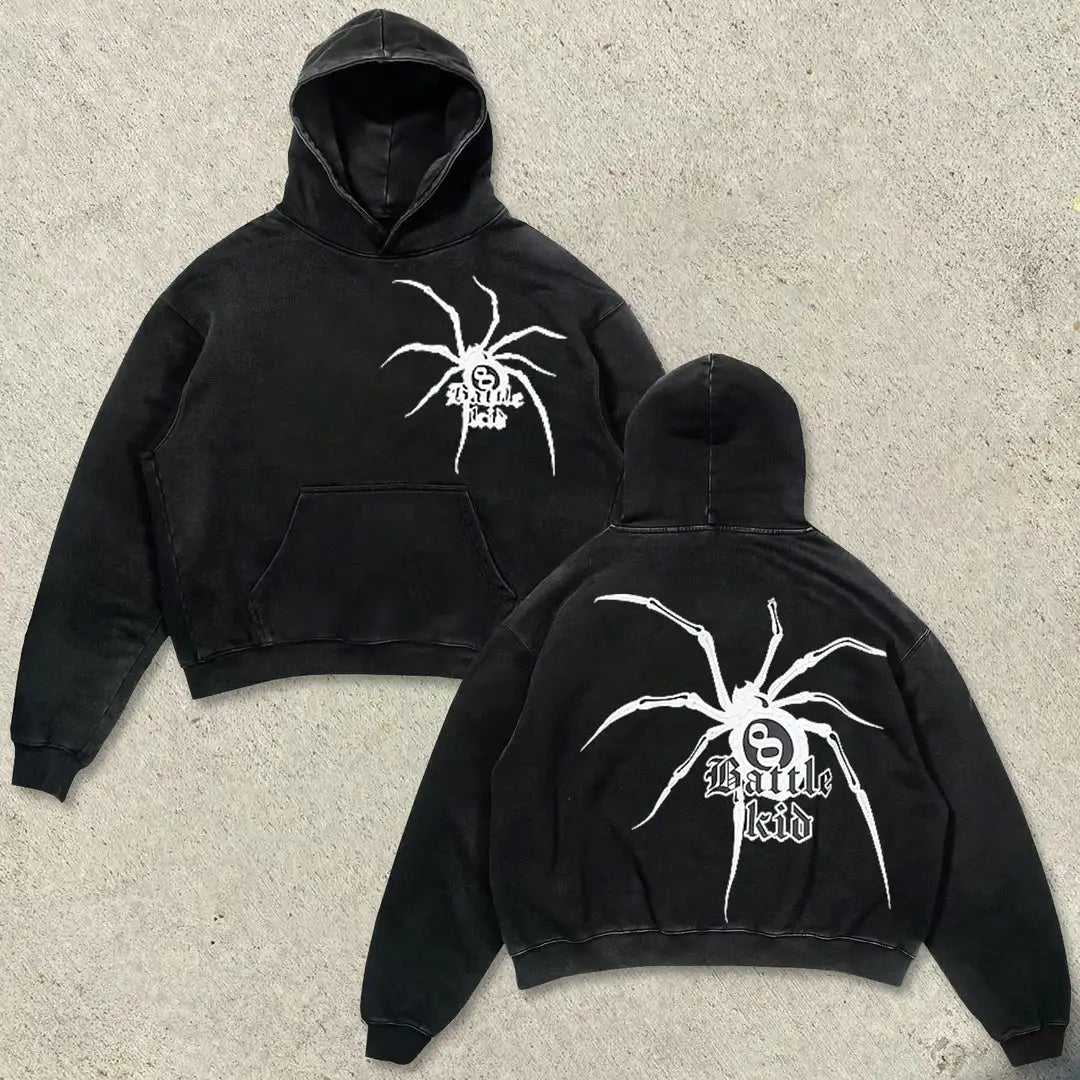 Hearujoy Harajuku skull letter print streetwear hiphop hoodies women graphic y2k top oversized hoodie sweatshirt goth women clothes