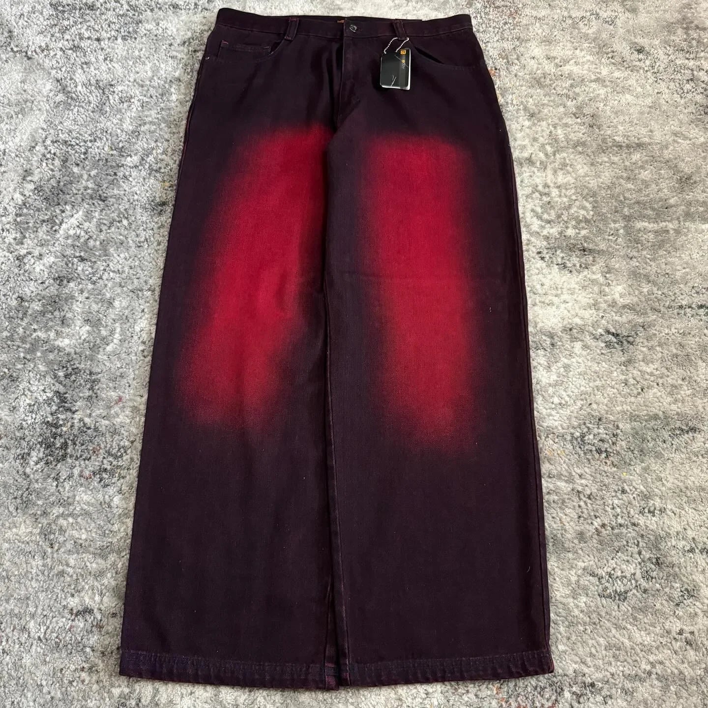 Hearujoy Y2K New Fashion washing Embroidery Loose Jeans Men Women Street Casual Joker Mopping Oversized Wide leg Pants Couple denim Jeans