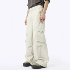 Hearujoy High Street Men's Cargo Pants Summer Loose Big Peckers Straight Trousers Wide Leg Male Casual Overalls 9C6311