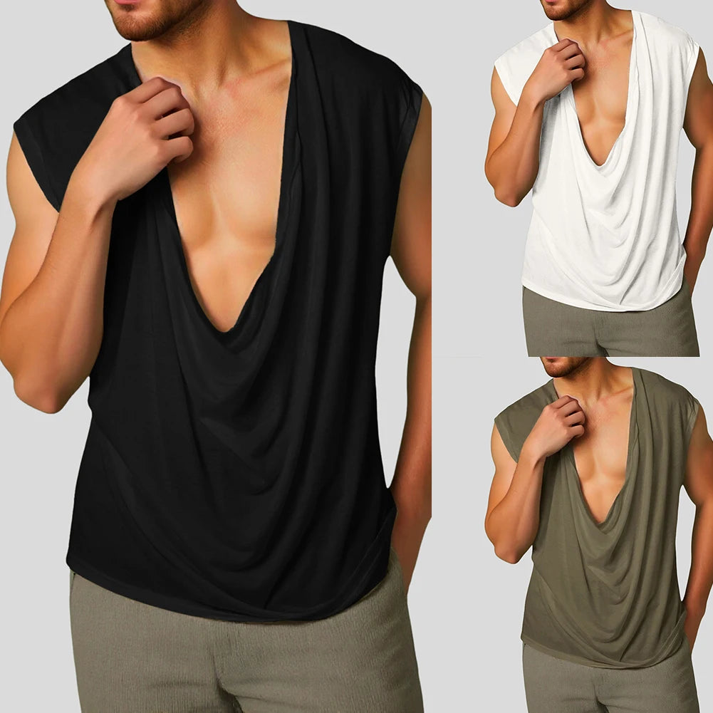 HEARUJOY  -  Casual Sportswear Men Vest Sports Training Brand New Condition Polyester Fabric Regular Length For Casual Wear