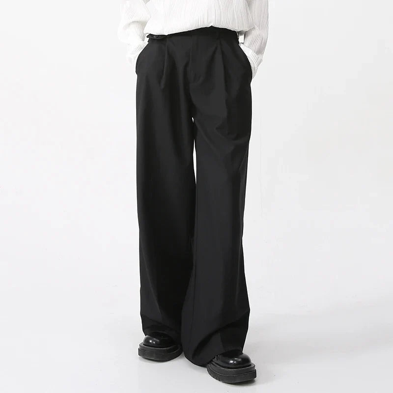 Hearujoy Men's Wear Spring New Casual Pants Loose Straight Korean Fashion Simple Solid Color Solid Color Male Trousers 9A6959