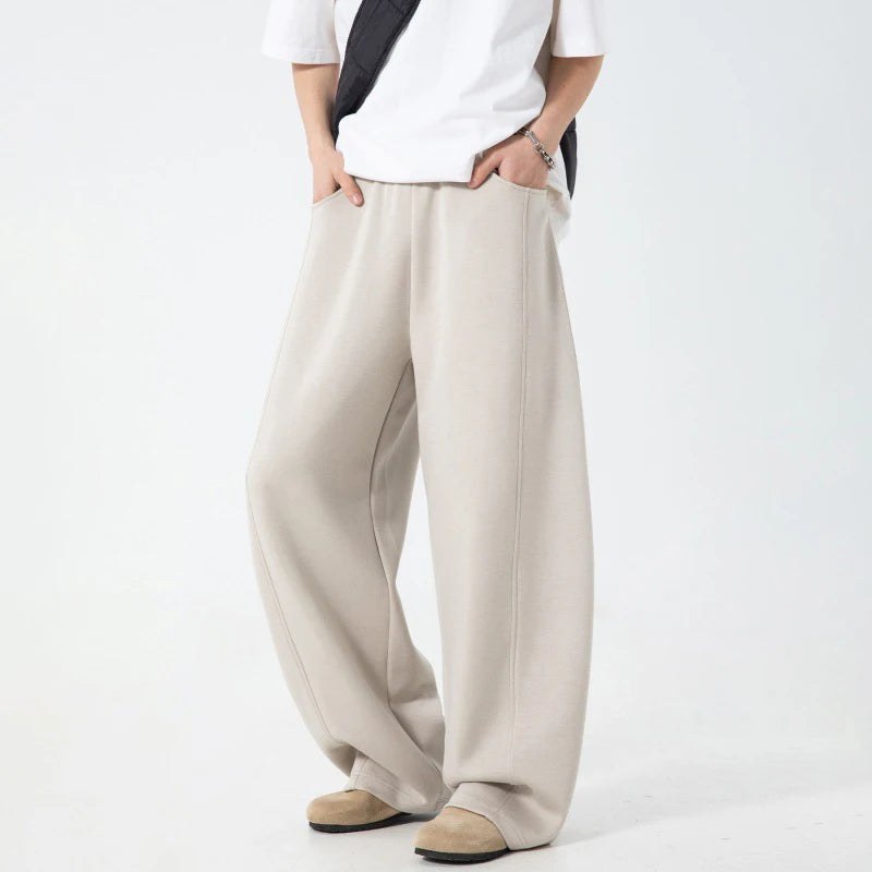 HEARUJOY  -  Men's Casual Pants Summer Autumn New Silhouette Curved Knife Trousers American Style Sports Elastic Waist Sweatpants 9W3472