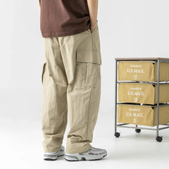 Hearujoy Green Cargo Pants for Men Parachute Khaki Cargo Trousers Male Streetwear Hip Hop Loose Casual Oversize Spring Summer