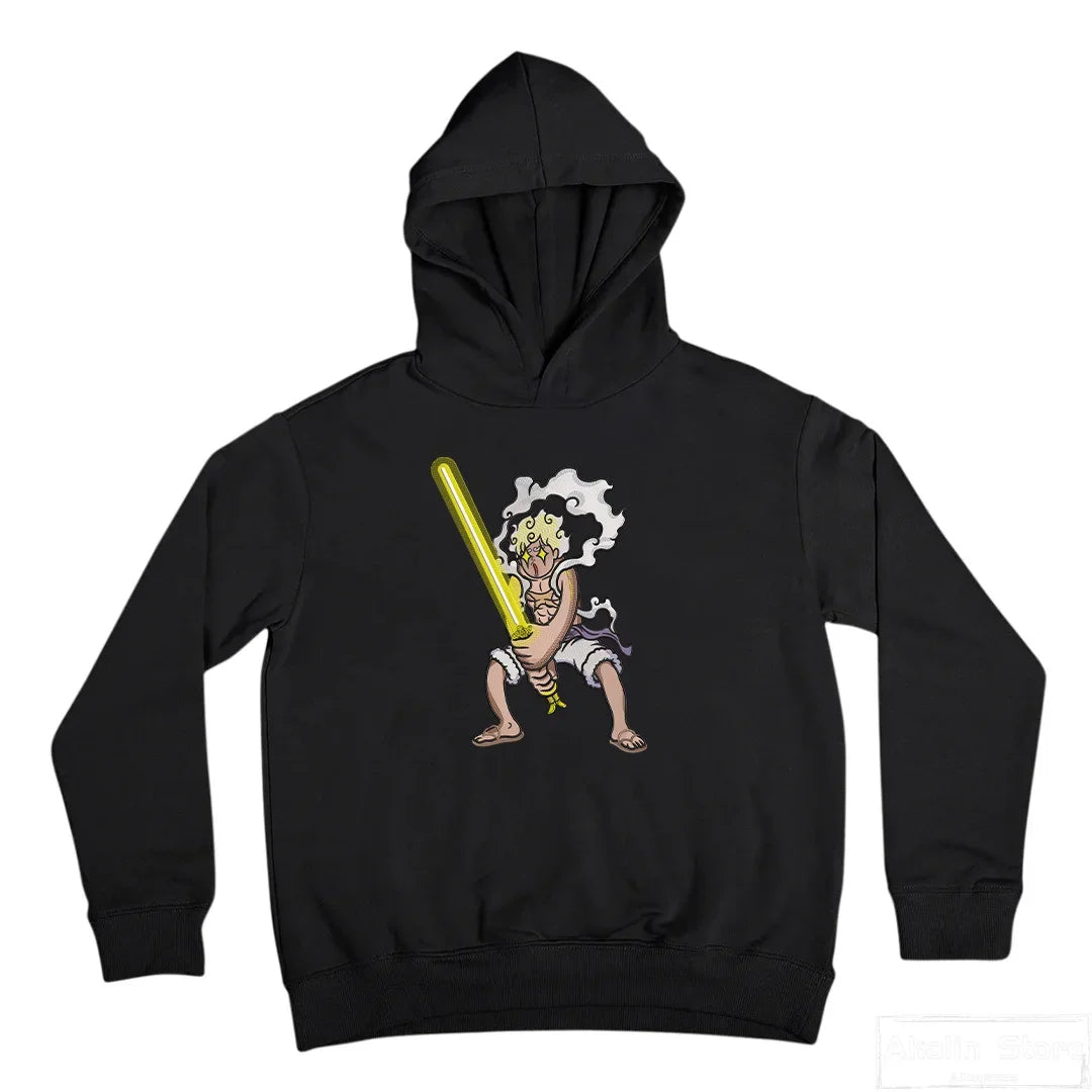Hearujoy Harajuku Zoro Knife Print Hoodies Anime Streetwear Vintage Oversized Hoodie Y2k Top Ootd Sweatshirt Tracksuit Women Men Clothing