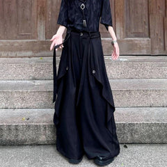 HEARUJOY  -  XS-5XL Y2k Irregular Skirt Pants Gothic Dark  Multi-Layer Casual Pants Genderless Streetwear Fashion Youth Wide-Leg Pants Unisex