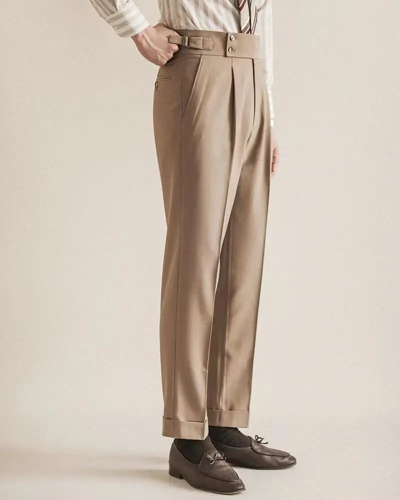 HEARUJOY  -  White High Waist Business Slim Fit Men's Suits Pants Korean Reviews Many Summer Male Suit Trousers 2025 Stylish Spring Clothes