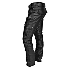 Hearujoy 2024 New Men's Leather Pants Retro Punk Loose Casual Straight-leg  Pants Autumn Winter High Street Goth Style Long Trousers