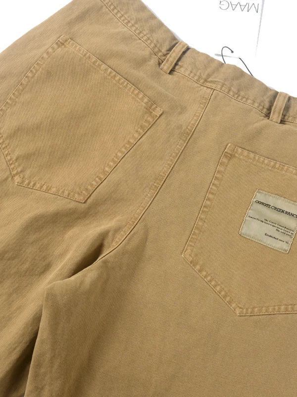 HEARUJOY  -  Premium Men's Garment-Dyed Cotton Canvas Casual Pants American Vintage Spring Summer Relaxed Straight-Leg Comfort Trousers