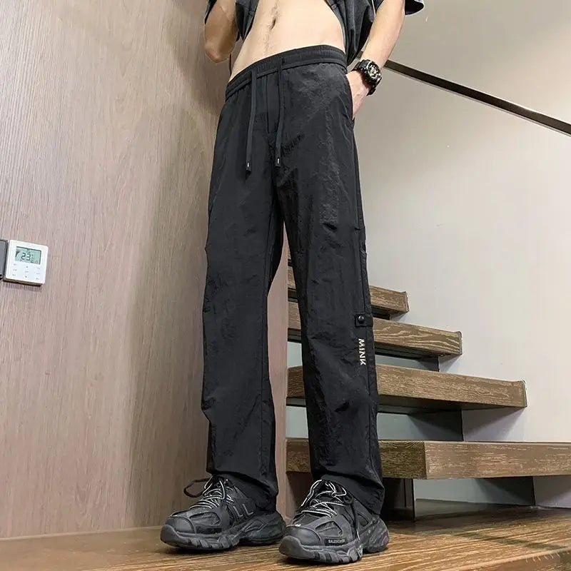 HEARUJOY  -  Men's Summer Lightweight Loose Straight-Leg Ice Silk Casual Pants