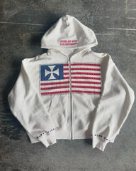 HEARUJOY  -  Minimally Designed Color Printed Pattern Fashionable Hooded Sweatshirt Korean Classic Daily Loose Casual Zipper Sweatshirt