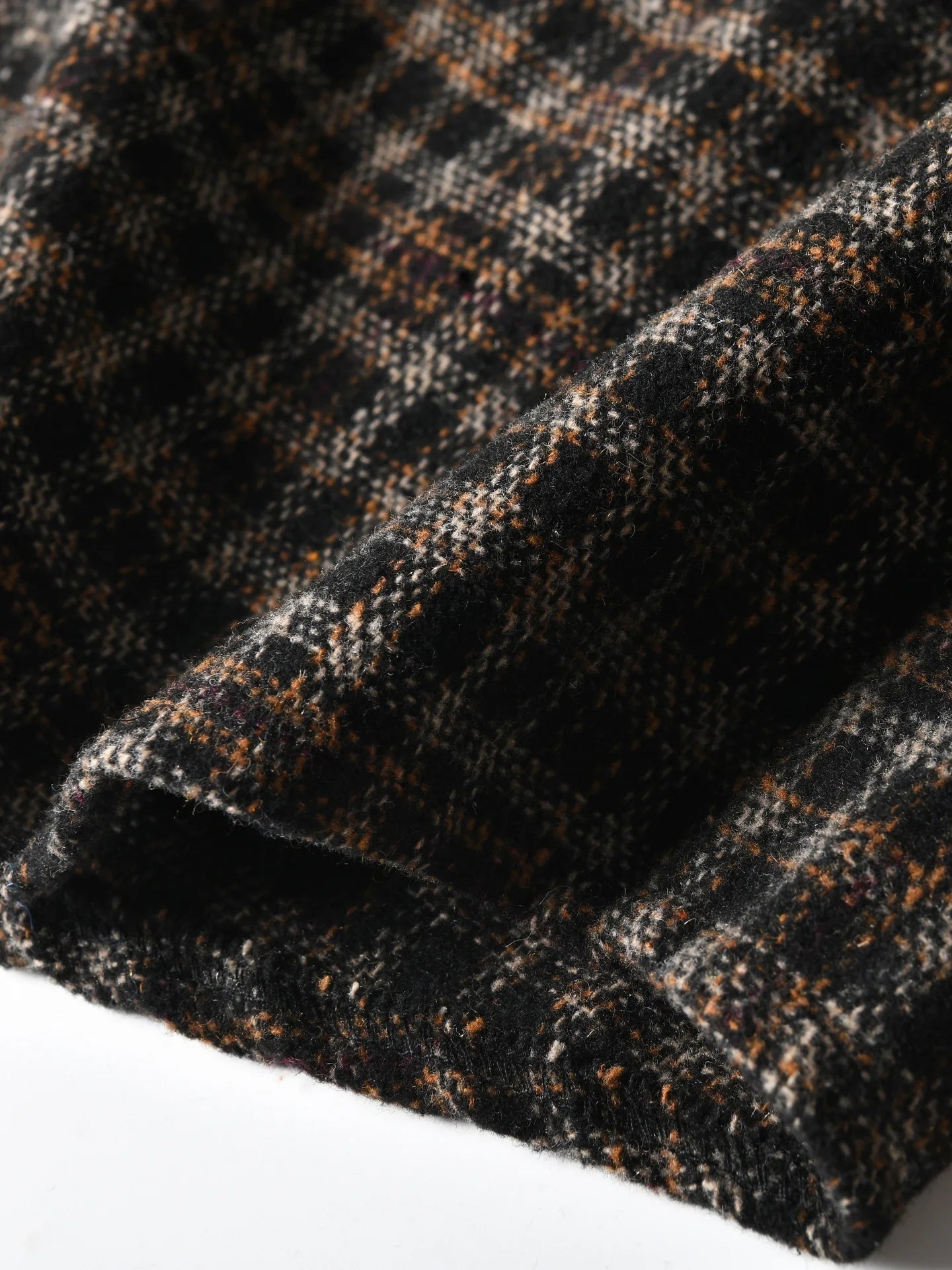 HEARUJOY  -  Autumn Winter American-style Brushed Fleece Skin-friendly Warm Breathable Loose-fit Casual Turn-collar Check Plaid Shirt for Men