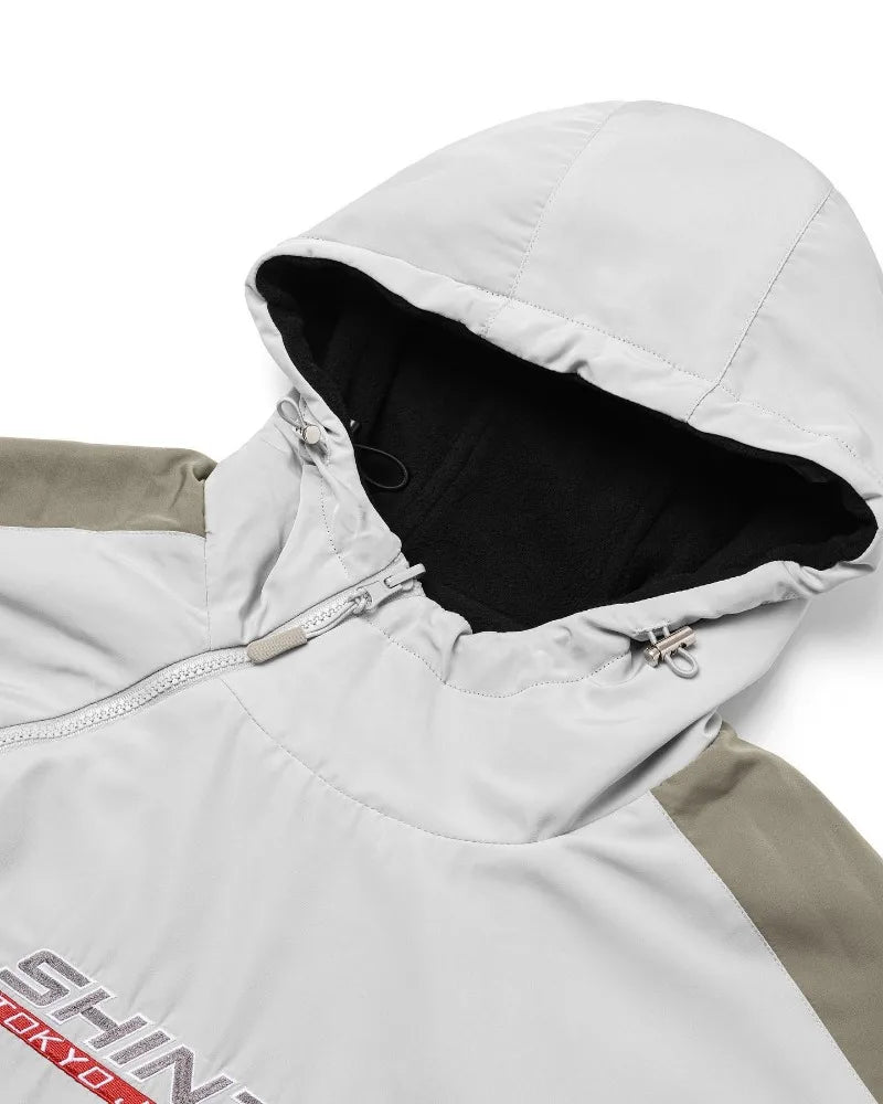 Hearujoy Fashion casual windproof zipper storm jacket men Y2k vintage trend color matching loose sweatshirt streetwear personality hoodie