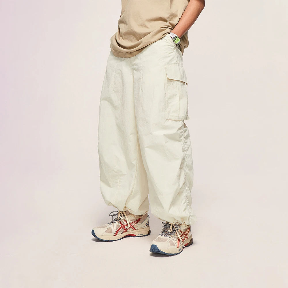 Hearujoy Baggy Cargo Pants Men Parachute Oversize Cargo Wide Leg Trousers Male Summer Loose Casual Streetwear Hip Hop Pocket