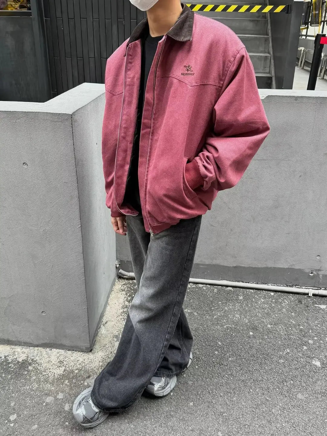 HEARUJOY  -  Retro Spring Jackets Men Women Bomber Loose High Street Hip Hop Motorcycle Color Block Coat Autumn Short Zipper Vintage Outwear