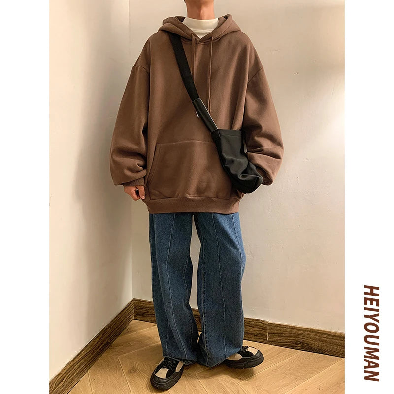 Hearujoy 6 Colors Spring Autumn Hoodie Men Harajuku Fashion Casual Oversized Hoodies Couples Loose Hooded Sweatshirt Streetwear