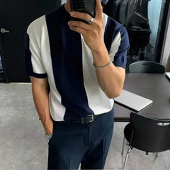 HEARUJOY  -  Tops Slim Fit Men's T-shirt Male Tees Shirts Striped Chic Korean Popular Clothes Funny Stylish Streetwear Wholesale Harajuku Hot
