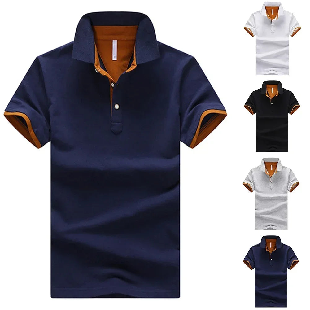 HEARUJOY  -  Button Collar Shirt Casual Business Tops Brand New Condition Collared Neckline Mens Casual Button Collar Shirt