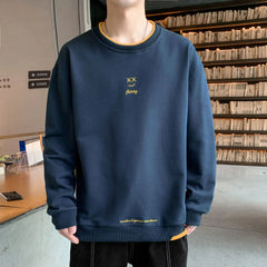 HEARUJOY  -  Men Sweatshirts 2025 Spring Autumn Casual Pullover for Male Oversize Hoodies Letter Embroidery Loose Tops Hip Hop Streetwear