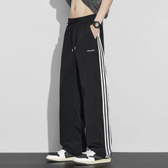 HEARUJOY  -  Ice Silk Men's Summer Lightweight Loose Straight Trousers Quick Dry Casual Pants