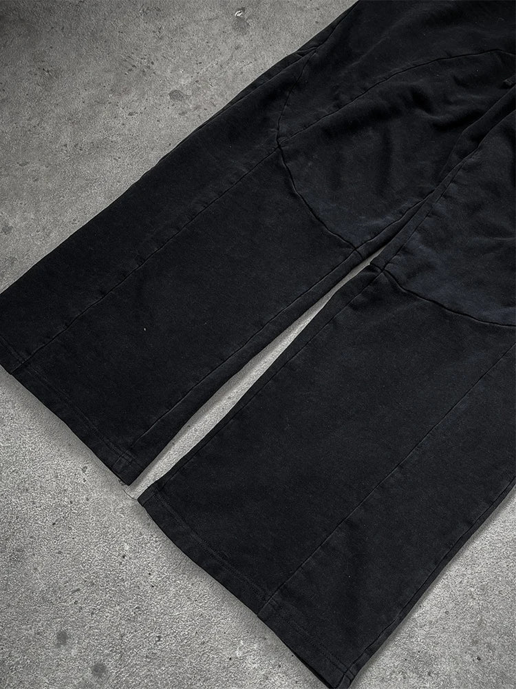HEARUJOY  -  Outdoor Casual Men's Loose Sweatpants 2025 Autumn Y2K Style Double Waist Drawstring Straight Pants For Men Hip Hop Baggy Pants