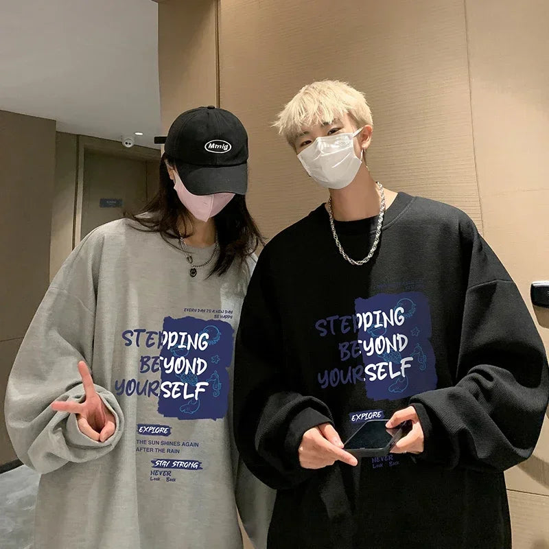 HEARUJOY  -  Funny Men's Oversized Hoodie White Walf Checks Hoodies for Men Fashion Letter Print 5XL Man Casual Wear Hoody Male Sweatshirt
