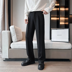 HEARUJOY  -  Black Suit Pants Men Slim Fit Social Mens White Dress Pants Korean Straight Pants Mens Office Formal Trousers Large Size 5XL
