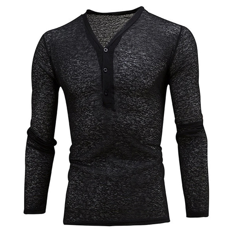 HEARUJOY  -  Comfy Hot Mens Top T-shirt Casual Comfortable Daily Holiday Long Sleeve Muscle Party Plain Polyester Regular Slim